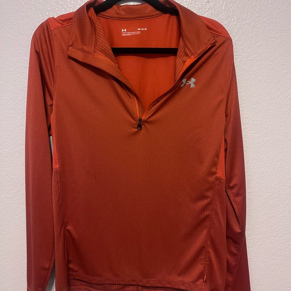 Men’s Under Armour Burnt Orange Quarter-Zip Top